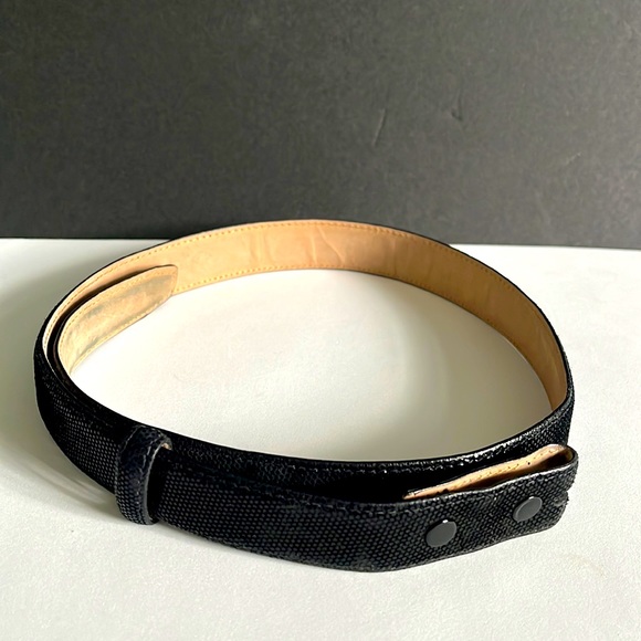 Judith Jack Men's Black Leather Belt - Picture 2 of 11